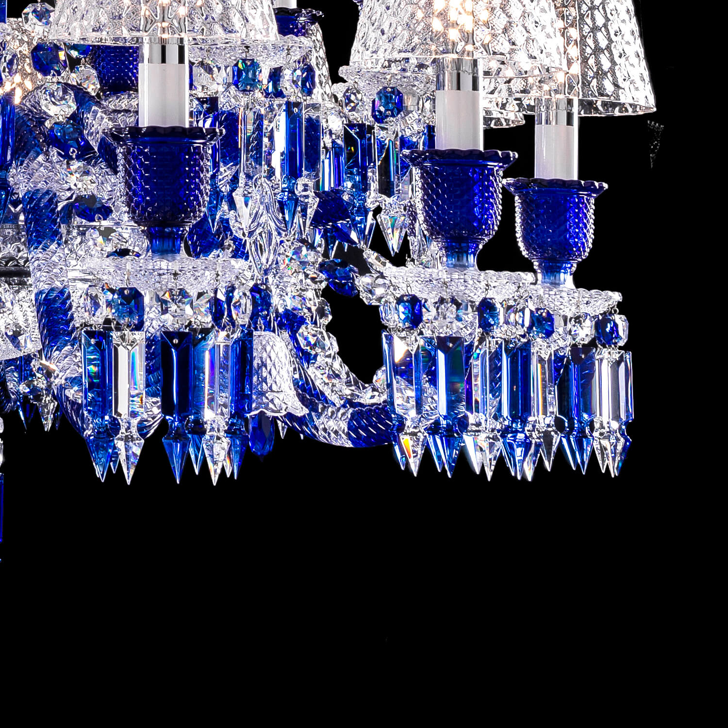 Crysara Zenith Faunacrystopolis Blue Crystal Chandelier