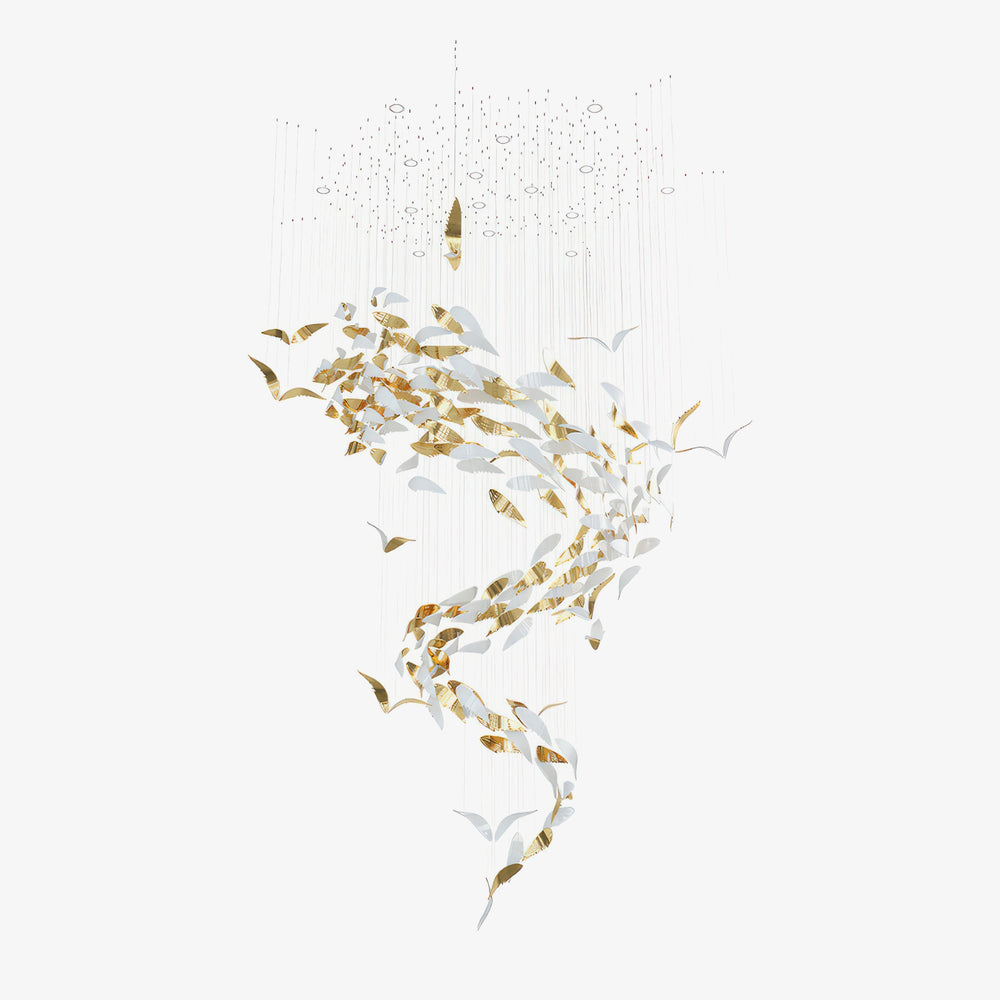 Bennett Meteor Shower Crystal Spiral Chandelier