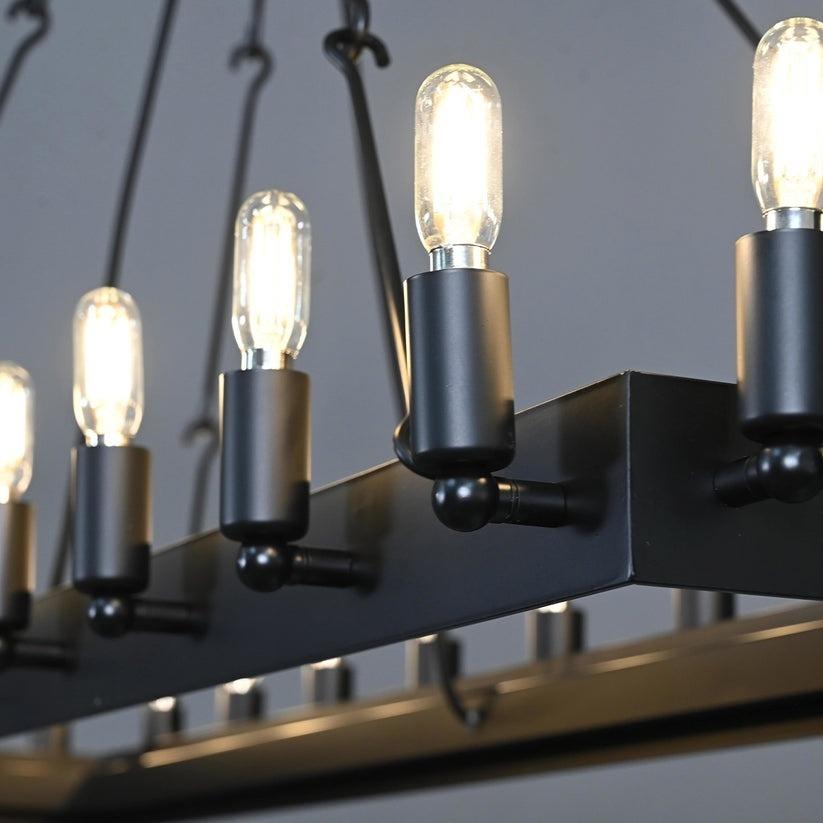 Celestine Vintage Filament Rectangular Chandelier
