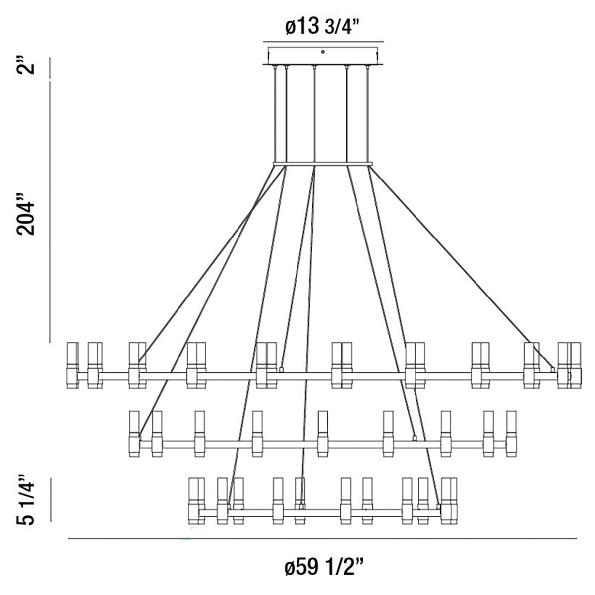 Albany 3 Tier Chandelier