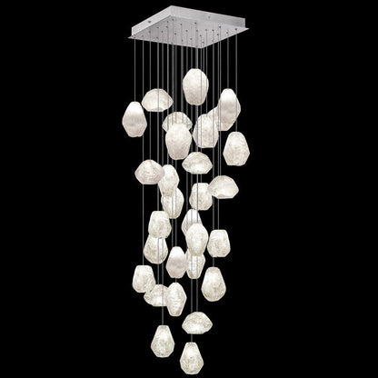 Vitrina Natural Quartz Stone Drop 30-Light Chandelier - Merlin Lamps