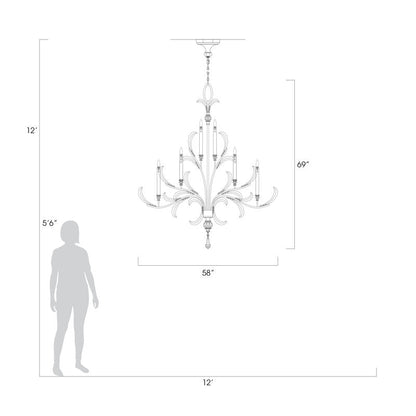 Beveled Arcs 16 - Light Chandelier
