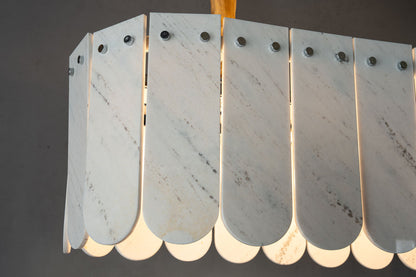 Modern Layered Luxury stone Linear Chandelier