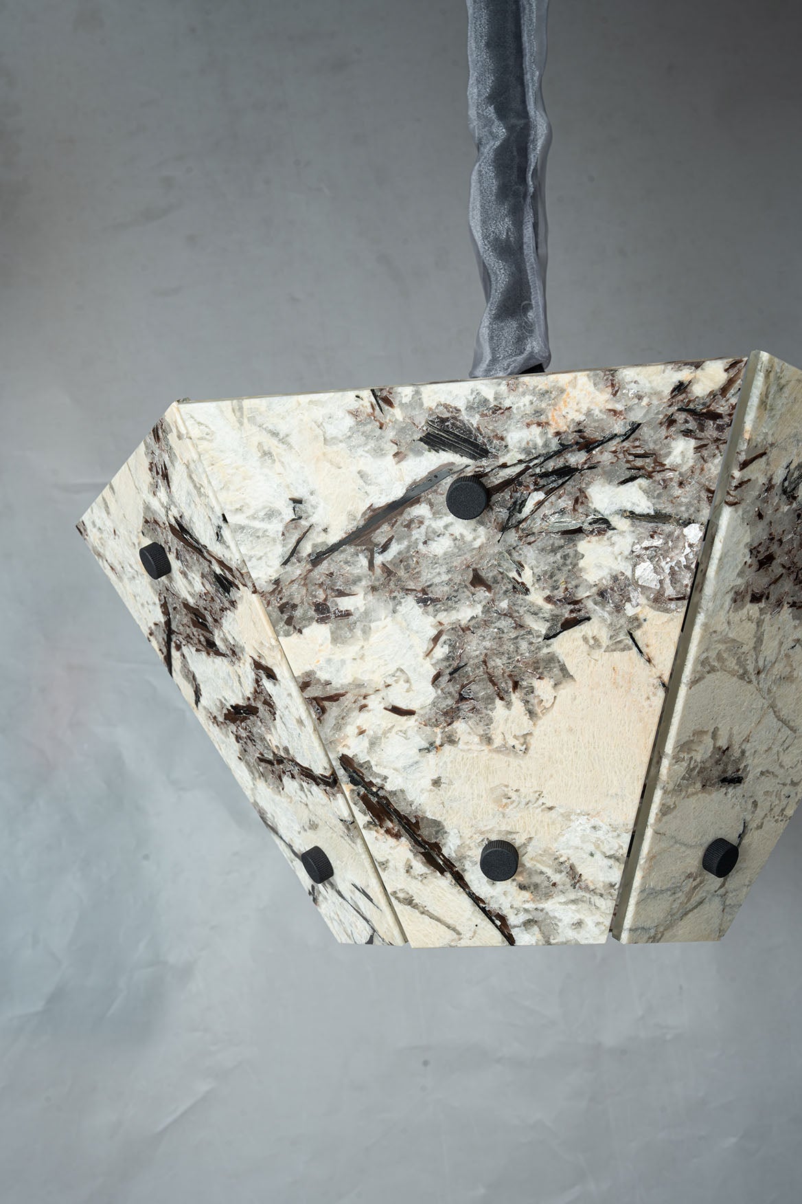 Modern Faceted Snowcrest White Luxury stone Chandelier