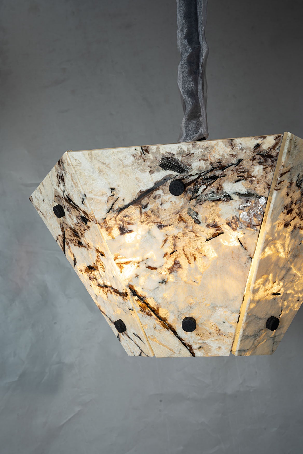 Modern Faceted Snowcrest White Luxury stone Chandelier
