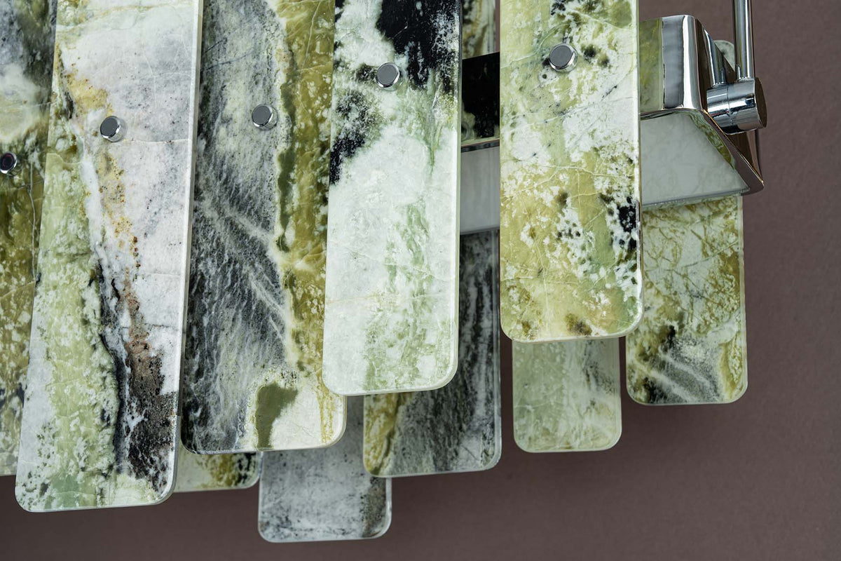 Modern Layered Luxury Stone LED Chandelier