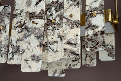 Modern Layered Luxury Stone LED Chandelier