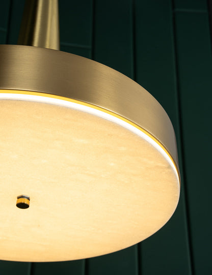 Modern Luxury Stone LED Disc Pendant Chandelier