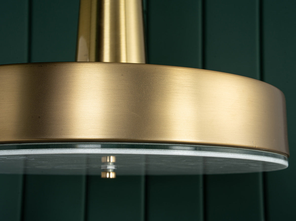 Modern Luxury Stone LED Disc Pendant Chandelier
