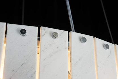 Modern Two-Tier Luxury Stone Round Chandelier