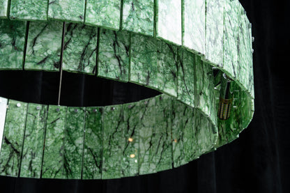 Modern Two-Tier Luxury Stone Round Chandelier