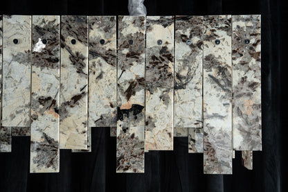 Modern Snowcrest White Luxury stone Linear Chandelier
