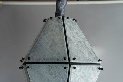Modern Faceted Green Jade Luxury stone Lantern Chandelier