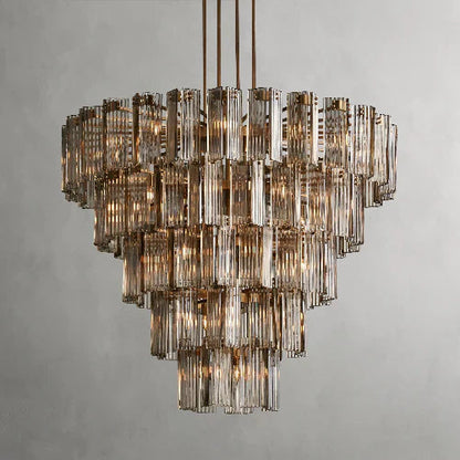 Delsie Round Art Glass Chandelier 38" 48" 60"D