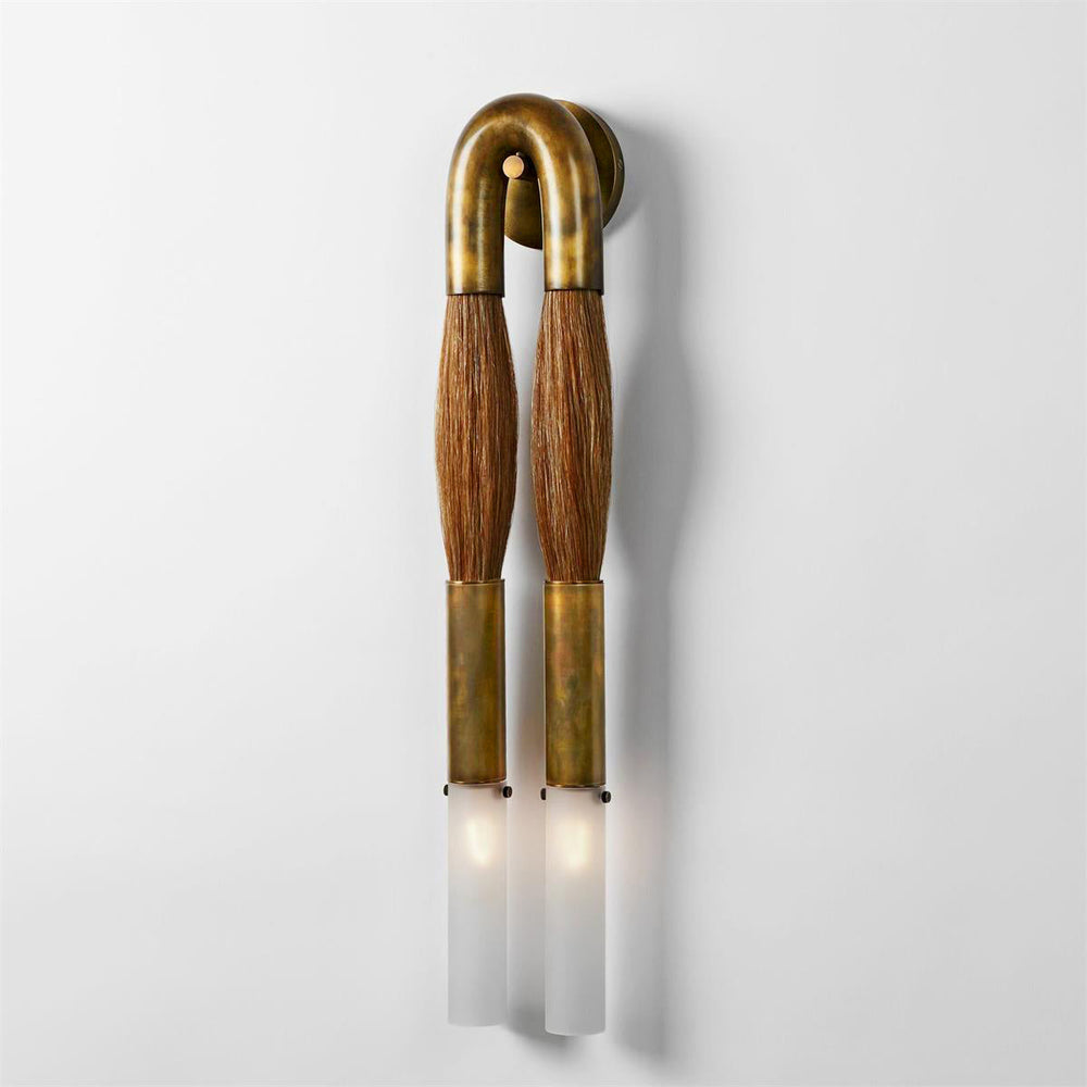Antonia Horsehair Double Head Sconce