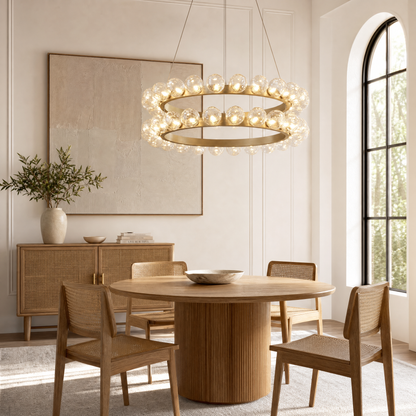 Kaien Bubbles Nested Glass Chandelier 39"