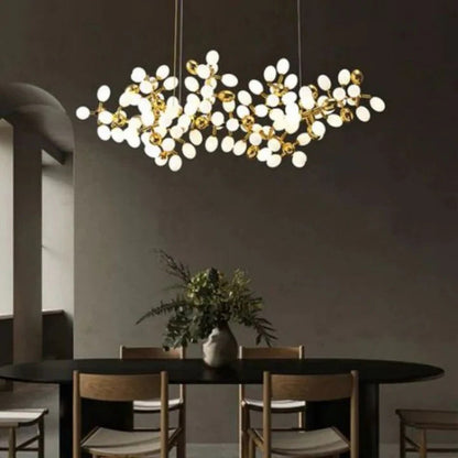 Denise Luxury Escamoles Modern Linear Grape Chandelier