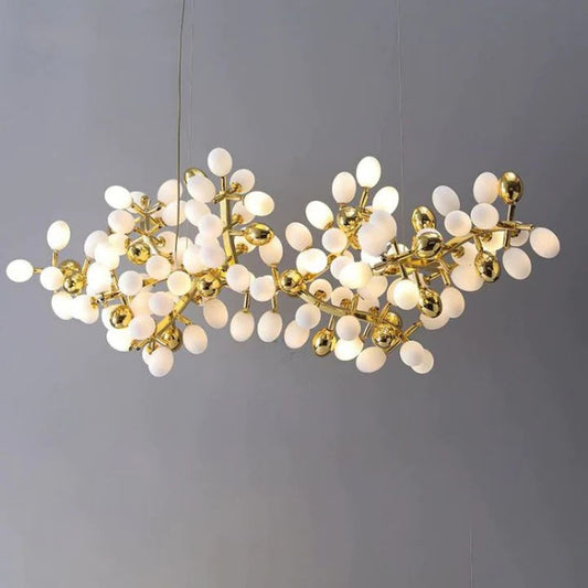 Denise Luxury Escamoles Modern Linear Grape Chandelier