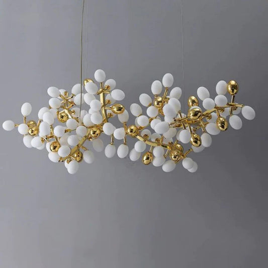 Denise Luxury Escamoles Modern Linear Grape Chandelier