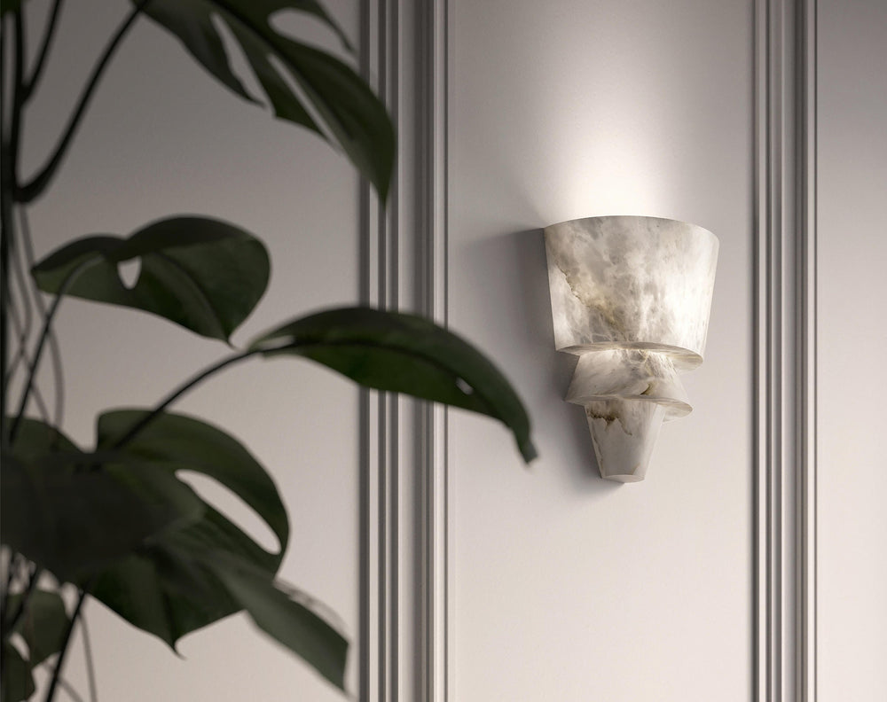 Koltin FLO A Alabaster Wall Sconce 11.8'', Wall Lamp