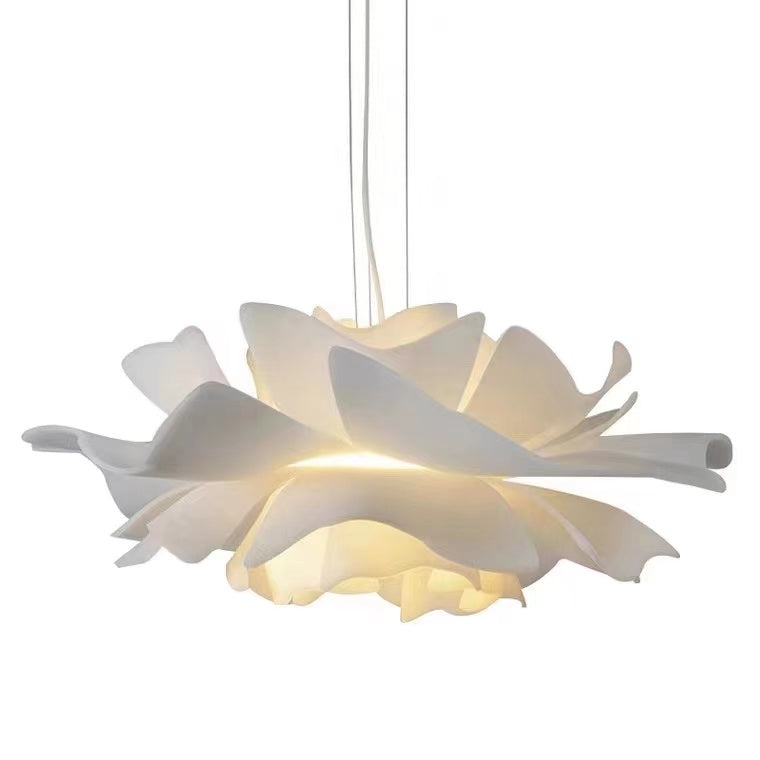 2024 New Arrival  Single White Flower Ceiling Light For Kitchen Dining Room Table