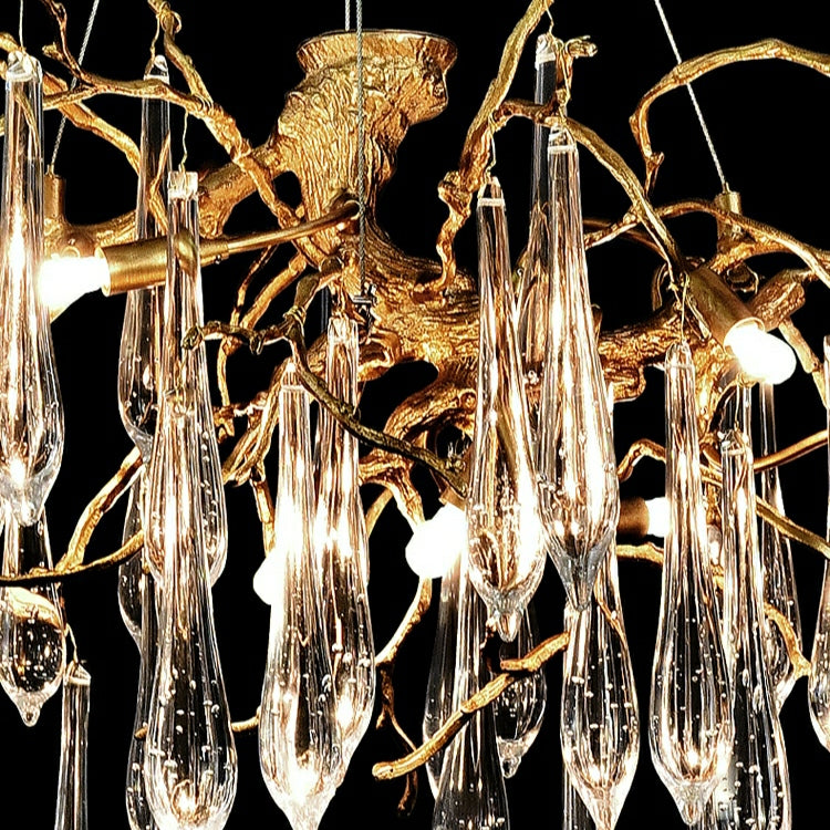 French Style Crystal Branch Drops Chandelier