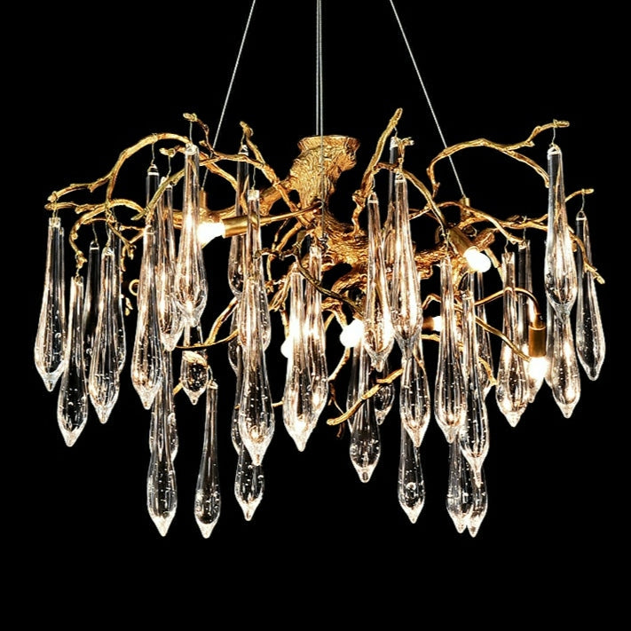 French Style Crystal Branch Drops Chandelier