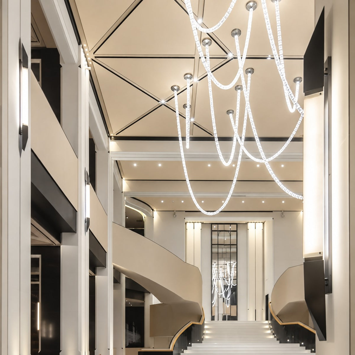 Gabriel Cascade K9 Crystal Chandelier