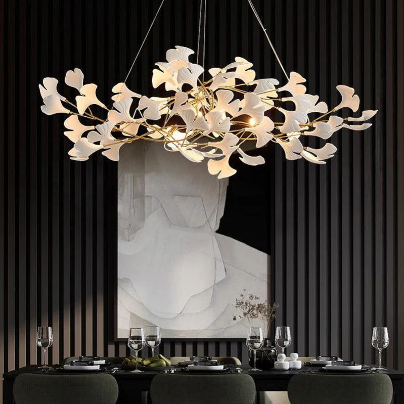 Candy Gingko Linear Branch Chandelier