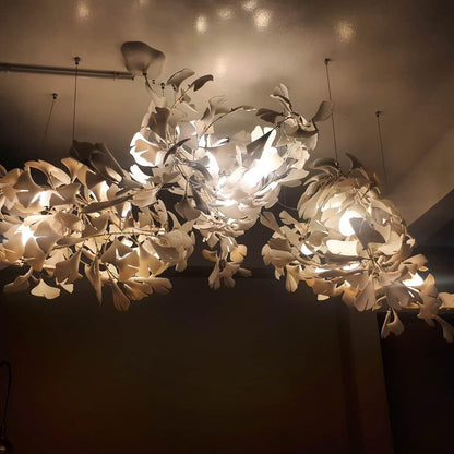 Gingko Ceramic Branch Chandelier E
