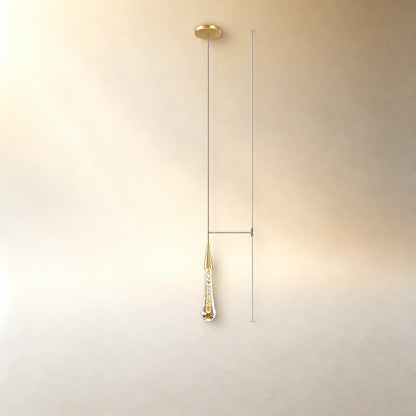 Gold Chandelier Pendant Light Hanging Aluminum LED Fixture