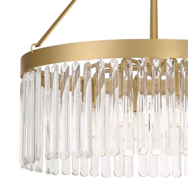 Grent Crystal Waterfall Round Chandelier - jchandelier