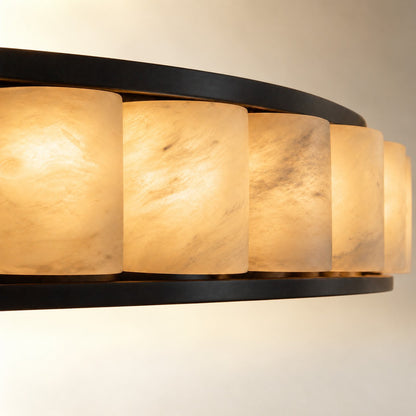 Gririn Modern Alabaster Ring Chandelier