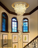 JC Double Spiral Staircase Crystal Chandelier for Loft, Restaurant, Hotel, Hall, Stairwell image | luxury furniture