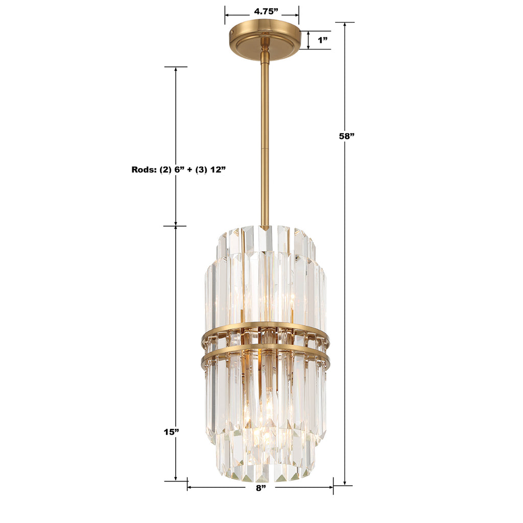 Hayer Round Crystal 4 Light Chandelier