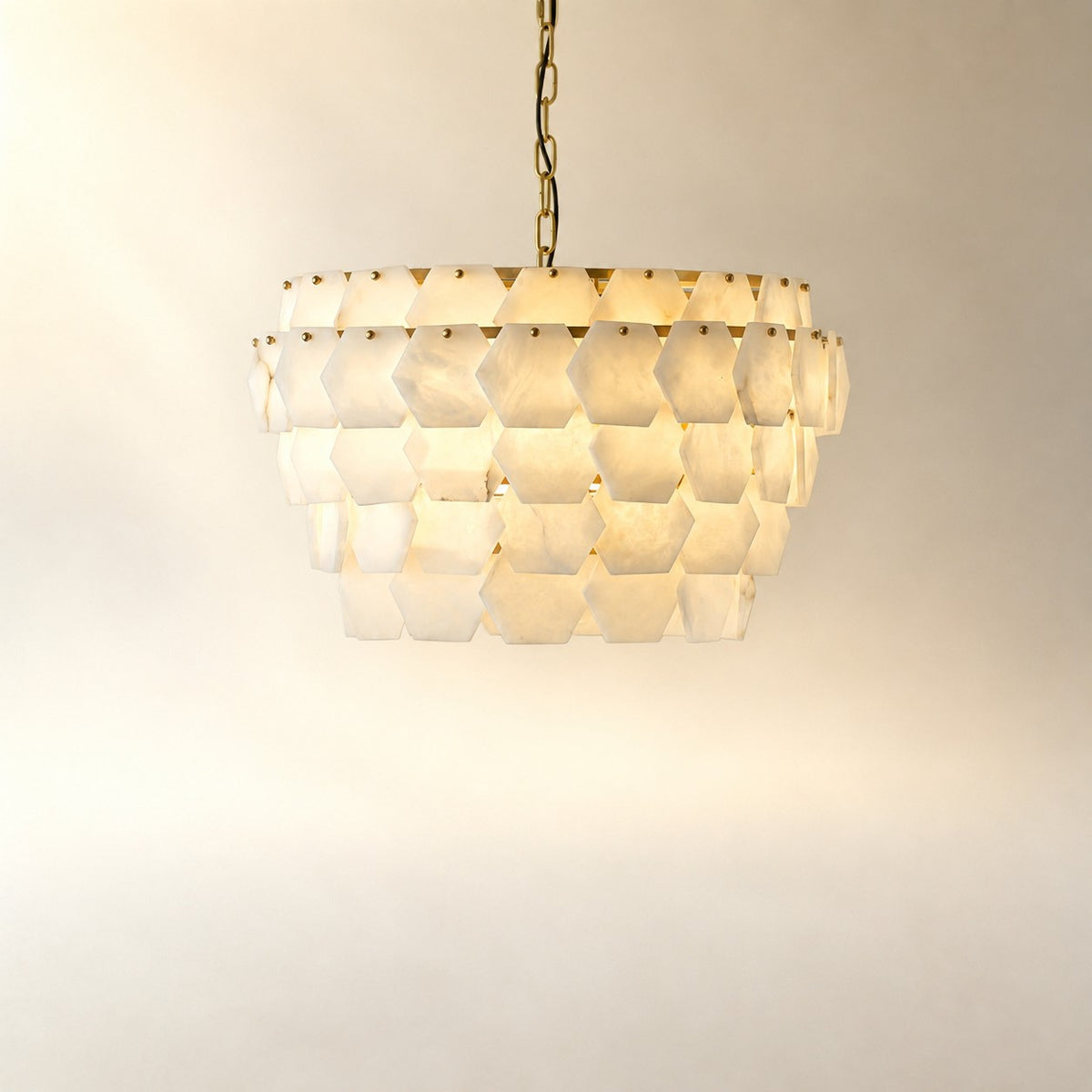 Hexa Cloud Alabaster Pendant Light
