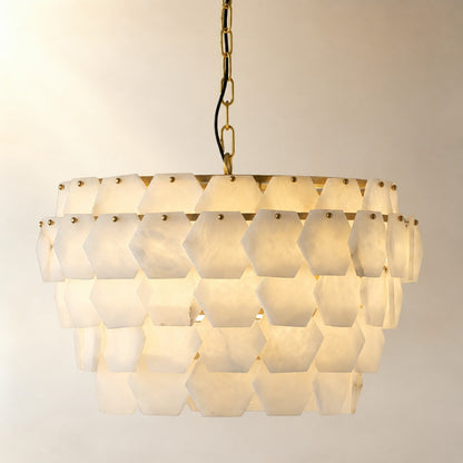 Hexa Cloud Alabaster Pendant Light