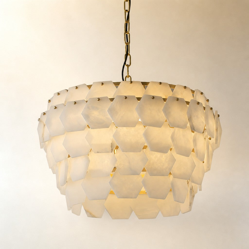 Hexa Cloud Alabaster Pendant Light