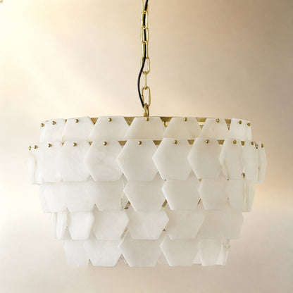 Hexa Cloud Alabaster Pendant Light