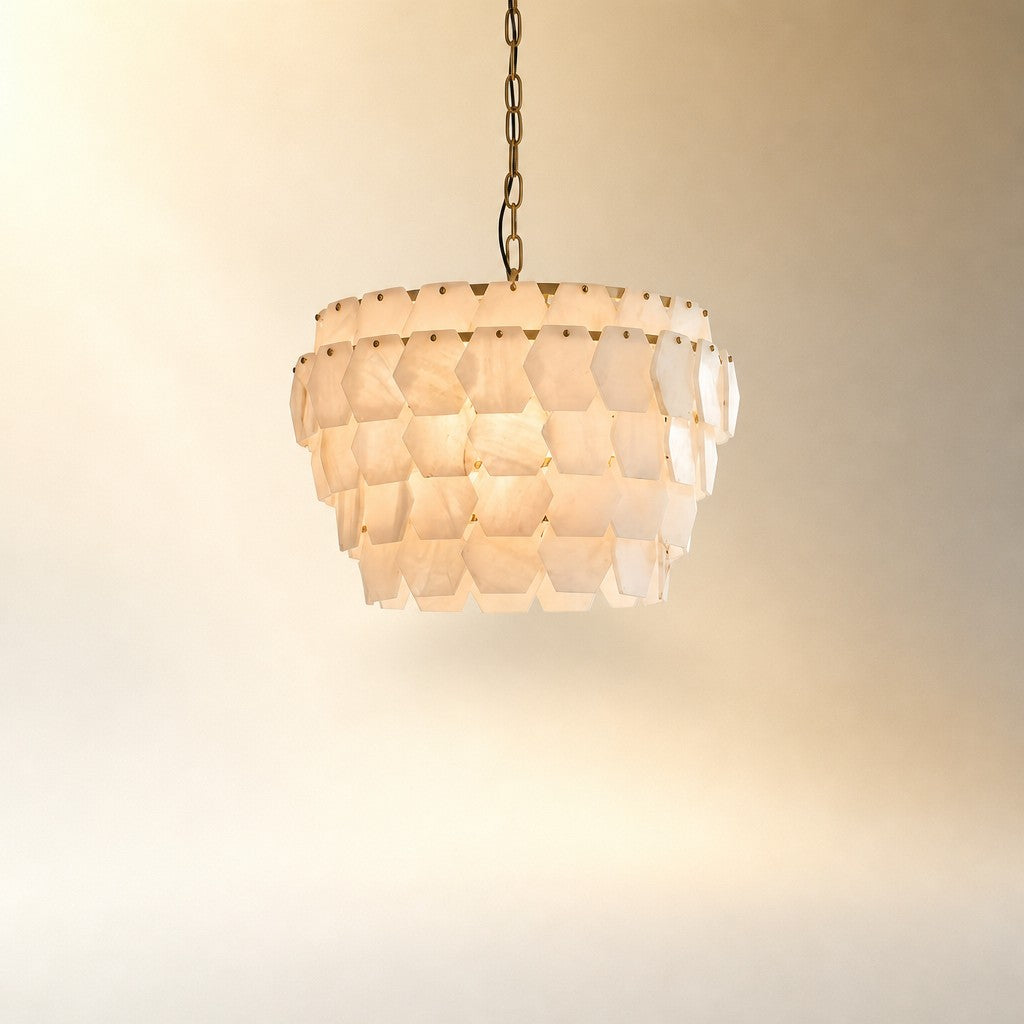 Hexa Cloud Alabaster Pendant Light