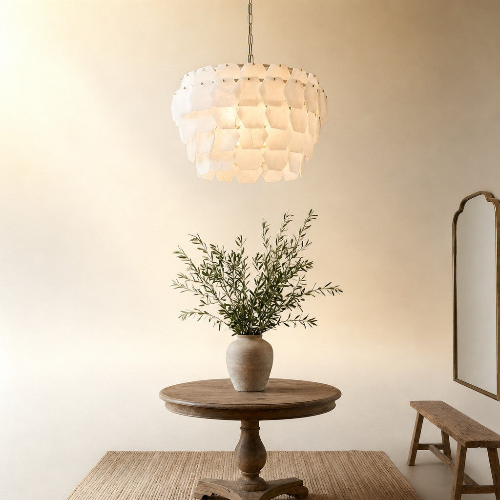Hexa Cloud Alabaster Pendant Light