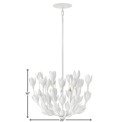 Flora 20 Inch 3-Light LED Chandelier - Delicate Floral Design