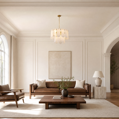 Loria Modern Alabaster Round Pendant Light