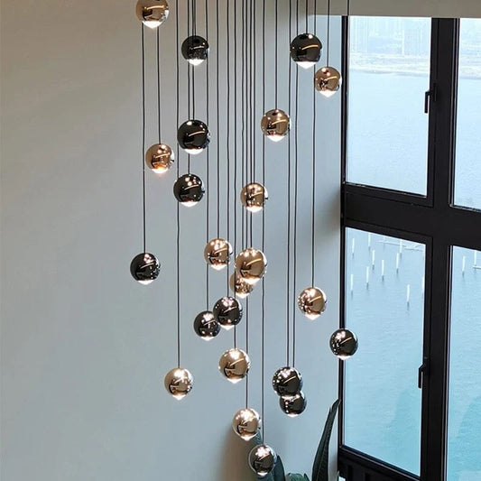 Glass Raindrop Foyer & Staircase Chandelier