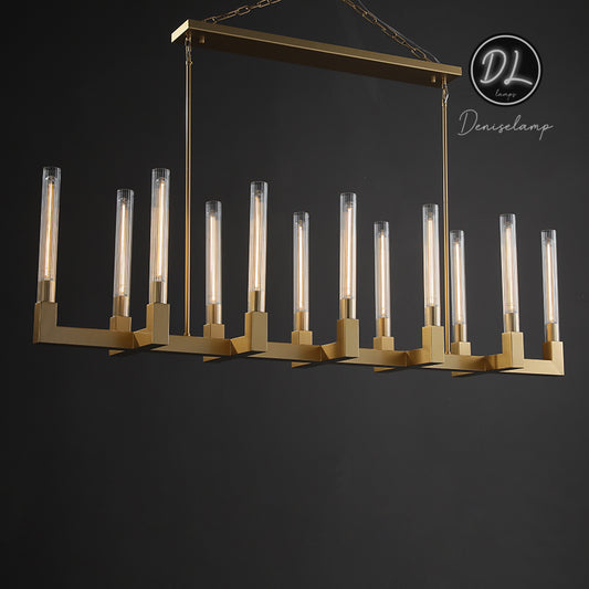 Elegance Modern Gorgeous Flow Stripe Linear Chandelier 55"/ 67"/ 72"