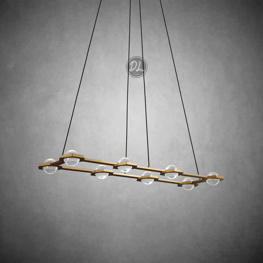 Nimbus- Splendid Star Design Rectangular Chandelier 54"