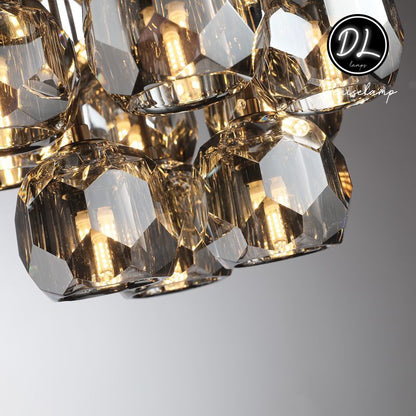 Dawn- Modern Design Hexagonal Crystal Ball Cluster Chandelier 14" / 18" / 24"