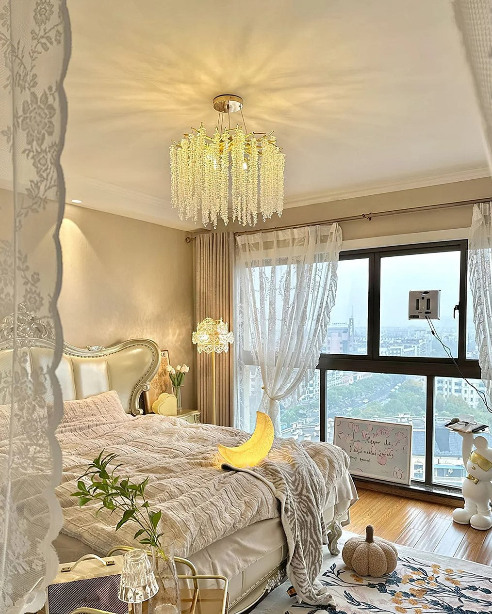 Branch Style Ceiling Light Crystal Icicle Chandelier