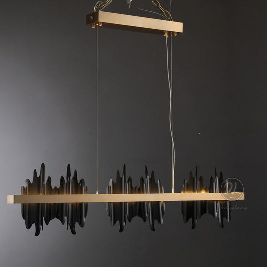 MythicForge Modern Sculpture Linear Chandelier