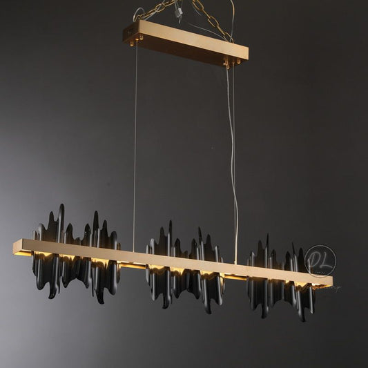 MythicForge Modern Sculpture Linear Chandelier